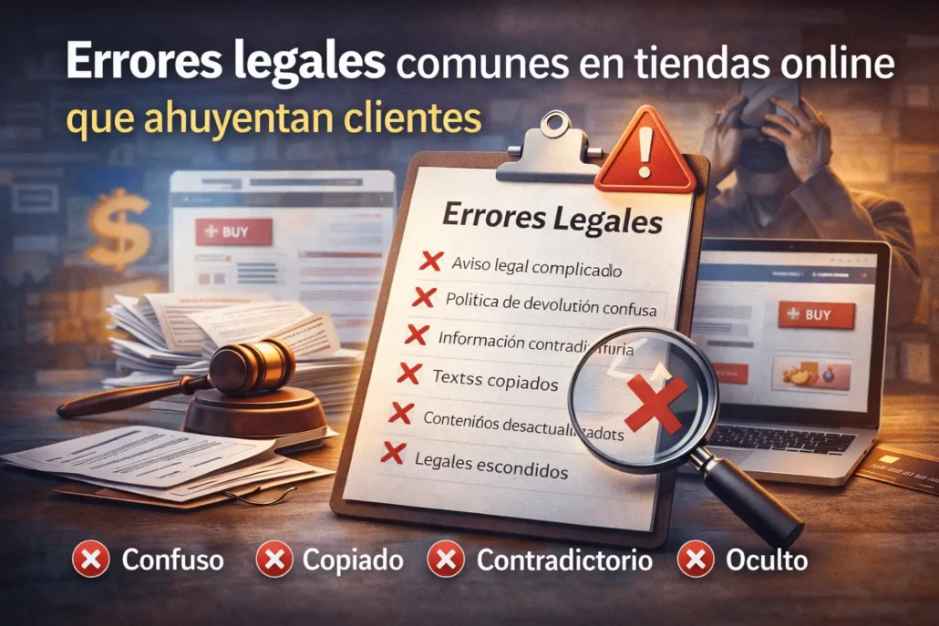 Errores legales comunes en tiendas online que ahuyentan clientes